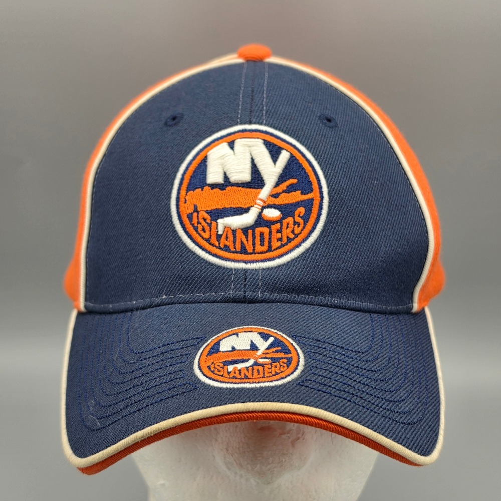 Drew Pearson Hat Mens OSFA Orange New York Islanders NHL Baseball Cap Hockey Fan